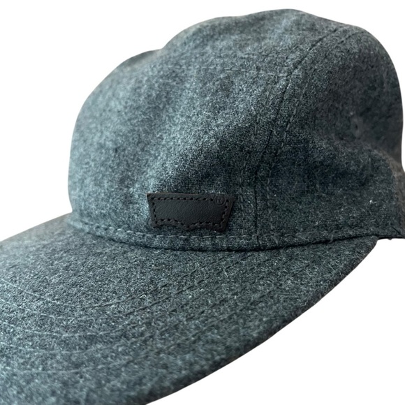 Levi’s Wool Blend Cap Hat L/XL | Gray Black Adjustable Streetwear Logo - Picture 4 of 6